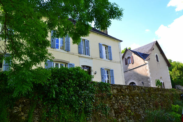 Le Manoir in Souillac, zicht vanaf schuur