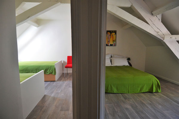 the 2 bedrooms of gite malbec Le Manoir Souillac