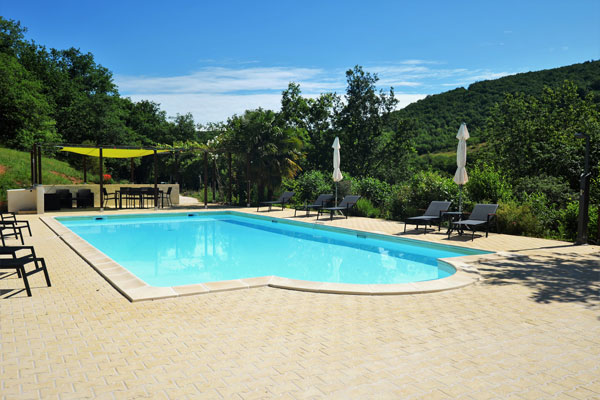 sun terrace of Le Manoir in Souillac