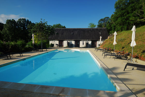 sun terrace of Le Manoir in Souillac