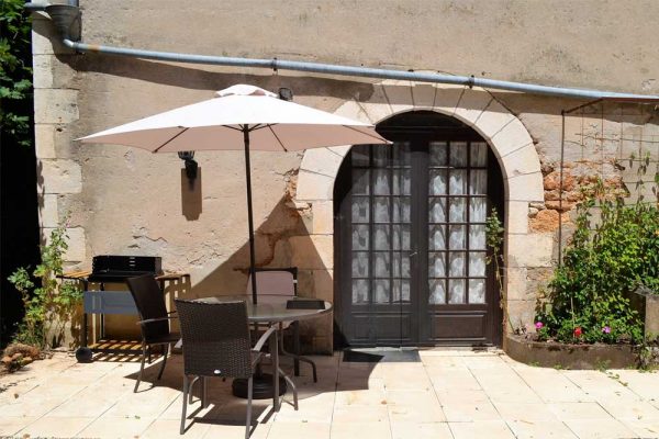 private terrace of gite colombard in Souillac