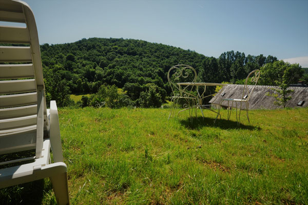 Le Manoir a Souillac, vue sur les collines depuis la terrasse