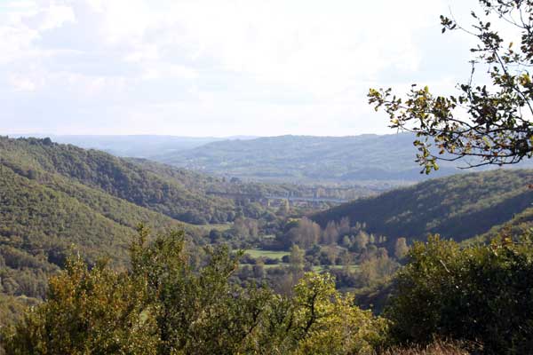 vergezicht in Souillac, Lot, Occitanie