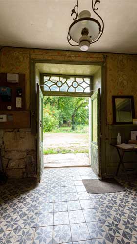 Ingang tot het kasteel van La Forge in Souilac