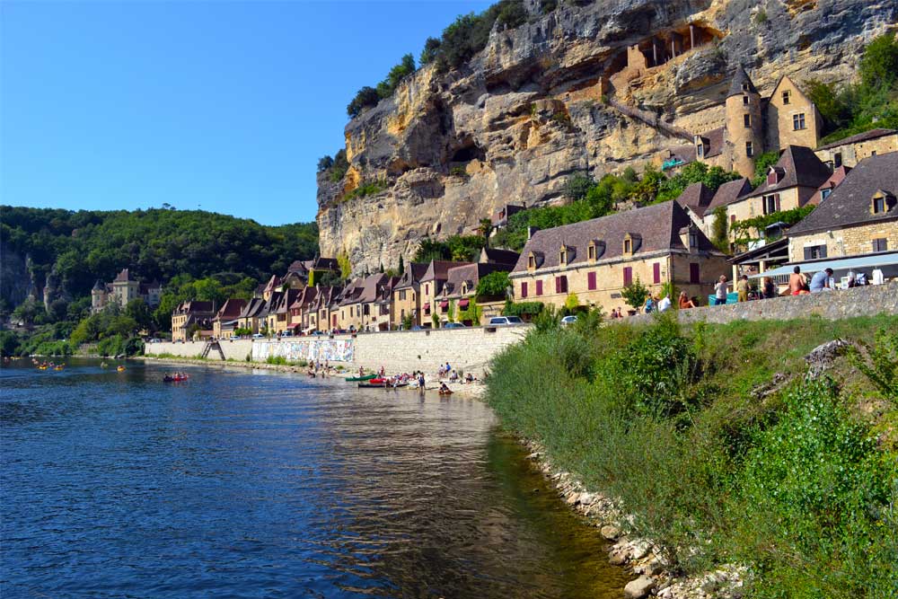 La Roque-Gageac, zicht over de Dordogne