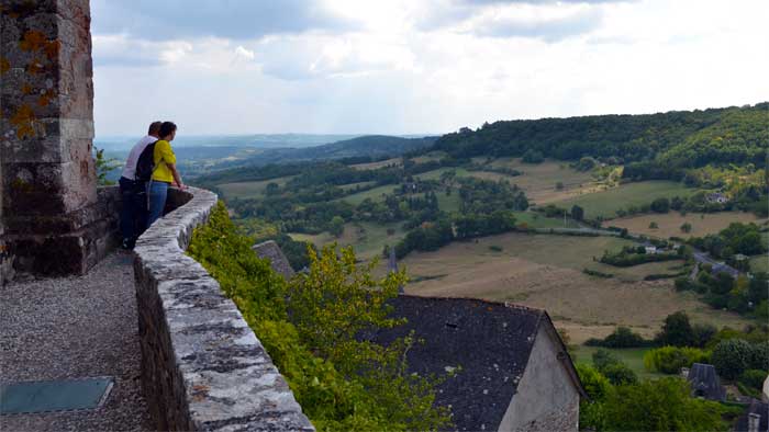 Uitzicht vanaf het kasteel van Turenne