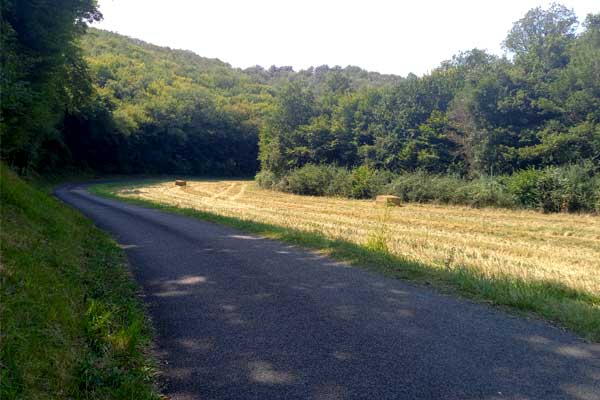 sfeerfoto fietstocht R1 vanaf Le Manoir in Souillac