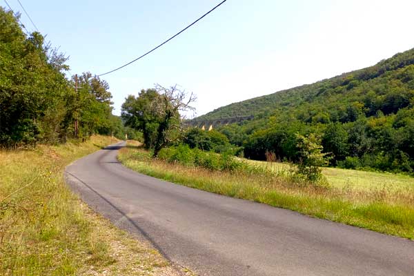 sfeerfoto fietstocht R12 vanaf Le Manoir in Souillac