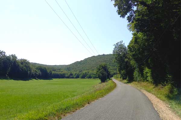 sfeerfoto fietstocht R14 vanaf Le Manoir in Souillac