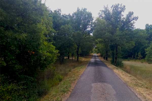 sfeerfoto fietstocht R4 vanaf Le Manoir in Souillac