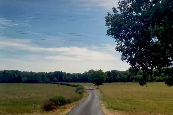 sfeerfoto fietstocht R4 vanaf Le Manoir in Souillac