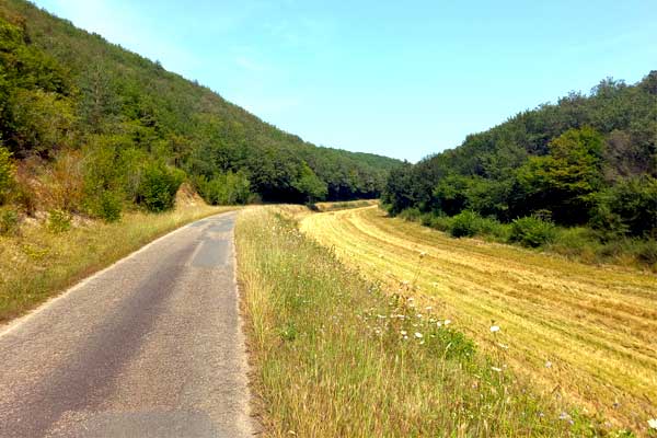 sfeerfoto fietstocht R5 vanaf Le Manoir in Souillac