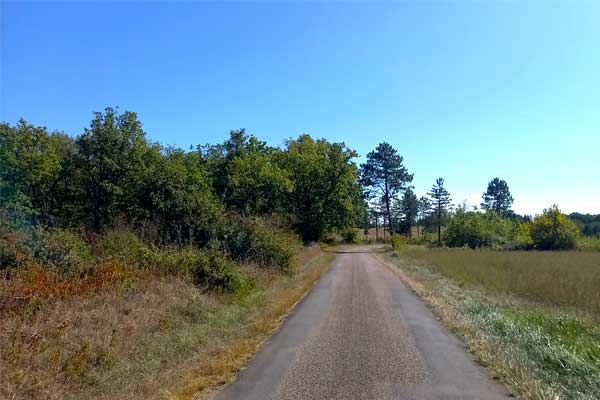 sfeerfoto fietstocht R7 vanaf Le Manoir in Souillac