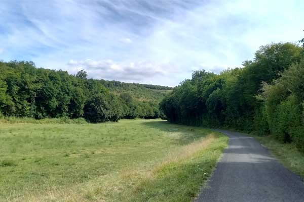 sfeerfoto fietstocht R8 vanaf Le Manoir in Souillac