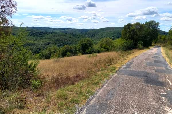 sfeerfoto fietstocht R8 vanaf Le Manoir in Souillac